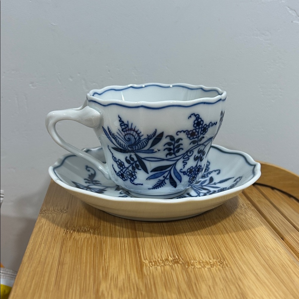 Blue Danube, Teacup and Saucer Set - Classic Floral Design